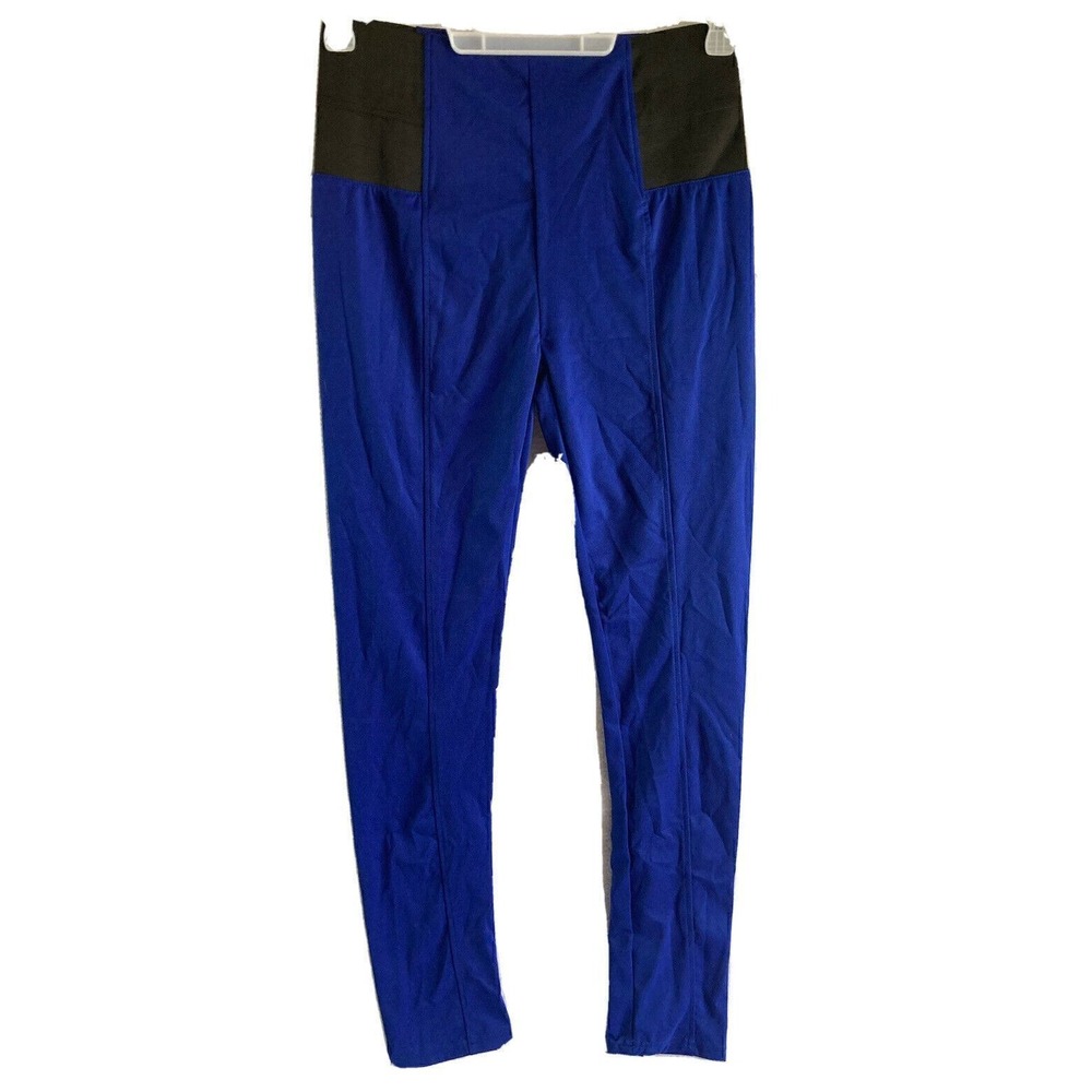 Honey Bun Pants Juniors Size L Large Elastic High Waist 29x31" Straight leg Blue
